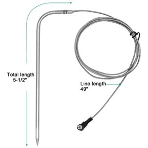 Meat Probe Kit for Masterbulit Gravity Series 560/800/1050 XL Digital Charcoal Grill and Smoker, Meat Probes with Clips and Gormmet 2-Pack