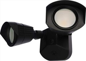 nuvo 65/214 led dual-head security light, 3000k, black