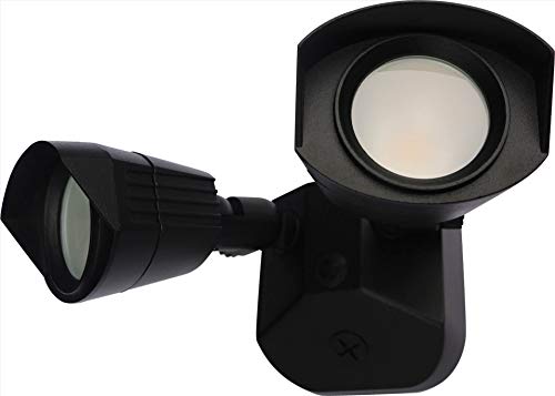 Nuvo 65/214 LED Dual-Head Security Light, 3000K, Black