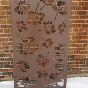 OakLeaf1US - Privacy Screen Metal Garden Fence Decor Art