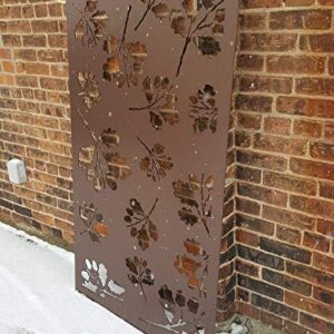 OakLeaf1US - Privacy Screen Metal Garden Fence Decor Art