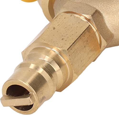 1/2 Inch Natural Gas Y Splitter, Durable Brass 2 Way Quick Connect Adapter for Natural Gas, for Weber Natural Gas Grills, Patio Heater, Pizza Oven