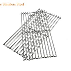 SafBbcue 15" x 21.5" Grill Grates Grids and Heat Plates Burner Covers Replacement for Kitchen Aid 720-0891B, 720-0891R, 730-0891B, 730-0891R (Stainless Steel)