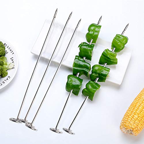 Lawenme Grill Kebab Skewers Compatible with Ninja Foodi AG300, AG300C, AG301, AG301C, AG302, AG400, IG301A, 10 Skewers Stainless Steel 7.25" Long