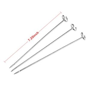 Lawenme Grill Kebab Skewers Compatible with Ninja Foodi AG300, AG300C, AG301, AG301C, AG302, AG400, IG301A, 10 Skewers Stainless Steel 7.25" Long