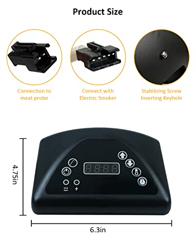 Digital Control Panel Replacement Fit for Masterbuilt MB21071218, MB21072319, MB21072719 Other Models Digital Electric Smoker Parts LED Digital Display Part Number 9907170133