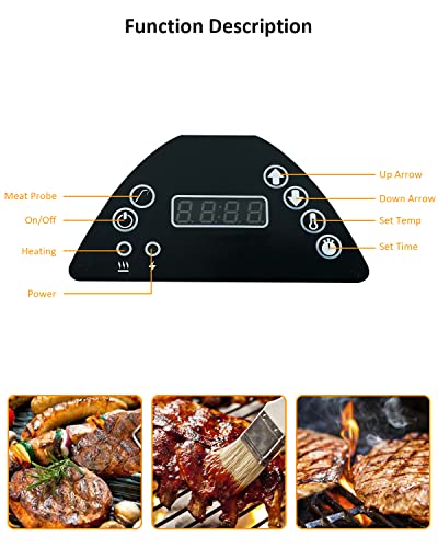 Digital Control Panel Replacement Fit for Masterbuilt MB21071218, MB21072319, MB21072719 Other Models Digital Electric Smoker Parts LED Digital Display Part Number 9907170133