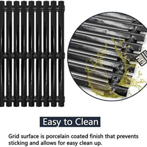 Hongso Repair Kit Replacement Parts for Sunbeam, Nexgrill, Grill Master 720-0697 Gas Grill Models Porcelain Steel Grill Grates, Stainless Steel Burner Tubes & Heat Plates