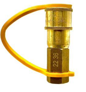 south bend components 1/4″ rv propane shutoff valve female quick connect for propane/natural gas/air, 100% solid brass