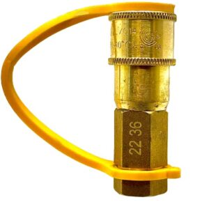 South Bend Components 1/4" RV Propane Shutoff Valve Female Quick Connect for Propane/Natural Gas/Air, 100% Solid Brass