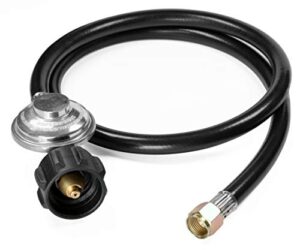 dozyant 3.5 feet propane regulator and hose universal grill regulator replacement parts, qcc1 hose and regulator for most lp gas grill, heater and fire pit table