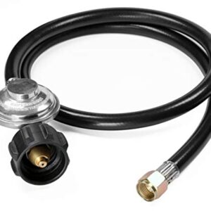 DOZYANT 3.5 Feet Propane Regulator and Hose Universal Grill Regulator Replacement Parts, QCC1 Hose and Regulator for Most LP Gas Grill, Heater and Fire Pit Table