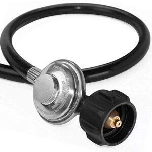 DOZYANT 3.5 Feet Propane Regulator and Hose Universal Grill Regulator Replacement Parts, QCC1 Hose and Regulator for Most LP Gas Grill, Heater and Fire Pit Table