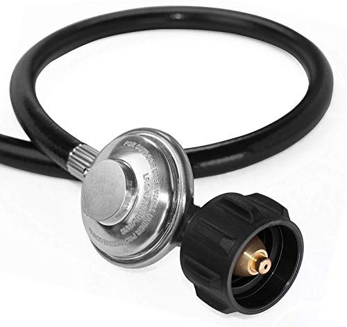 DOZYANT 3.5 Feet Propane Regulator and Hose Universal Grill Regulator Replacement Parts, QCC1 Hose and Regulator for Most LP Gas Grill, Heater and Fire Pit Table