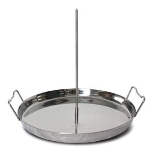 trompo king stainless vertical skewer, barbecue grill stand, great for tacos al pastor, shawarma, brazilian churrasco, whole chickens, kabobs, and many other delicious dishes that require skewers!