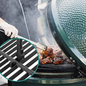 EasiBBQ Cast Iron Grill Grate Lifter, Cooking Grid Lifter Gripper for Big Green Egg, Primo Kamado Charcoal Grill Smoker