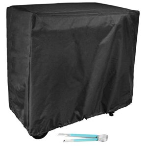 heavy duty grill cover fit camp chef ftg600 flat top grill patio cover, 600d weather resistant & waterproof bbq cover ,black