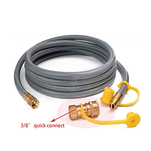 MENSI Propane & Natural Gas RV Extension Hose Quick Connect for Grill Stove CSA Certified (3/8" quick connect kit)