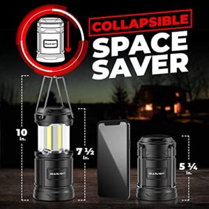 GearLight Camping Lantern - 2 Portable, LED Battery Powered Lamp Lights, Magnetic Base and Foldable Hook for Emergency Use or Camp Sites. Gift for him, for Kids Stocking Stuffer. Christmas Gift.﻿