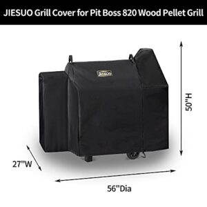 Jiesuo Grill Cover for Pit Boss Pellet Grill, Pitboss 820 Deluxe Pro Series Grills, Heavy Duty Waterproof Grill Cover for Pit Boss Pellet Grill