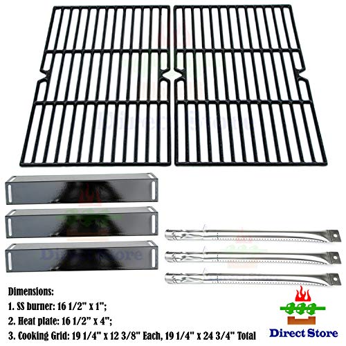 Direct Store Parts Kit DG118 Replacement for BBQ Grillware GGPL-2100 Gas Grill Burners, Heat Plates, Cooking grids