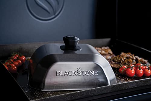 Blackstone 5555 Stainless Steel Square Basting Cover Medium (10" x 10") Flat Top Gas Grill Griddle BBQ Accessories- Cheese Melting Dome and Steaming Cover, Heat Resistant, Dishwasher Safe, Silver