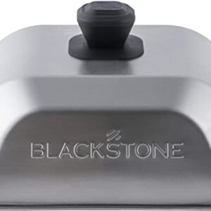 Blackstone 5555 Stainless Steel Square Basting Cover Medium (10" x 10") Flat Top Gas Grill Griddle BBQ Accessories- Cheese Melting Dome and Steaming Cover, Heat Resistant, Dishwasher Safe, Silver