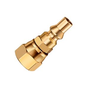 wadeo lp quick connect fittings, 1/4” rv propane quick connect fittings for connecting low pressure gas appliance such as grill, heater, fire pit and rv quick connect