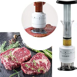 Sauce Enhancer Injector, Sauces Injector Meat Marinade Injector Tenderizer 30 Stainless Steel Meat Tenderizer Needle, 3-oz Large Capacity Meat Flavor Injector