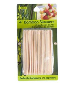 jacent 4 inch appetizer bamboo skewers. 300 count per pack, 1-pack