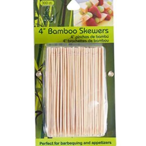 Jacent 4 Inch Appetizer Bamboo Skewers. 300 Count per Pack, 1-Pack