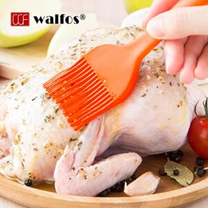 Walfos Silicone Pastry Brush, Heat Resistant Basting Brush Set, Perfect for Baking,BBQ Grill,Kitchen Cooking,Strong Steel Core and One-Pieces Design,BPA Free and Dishwasher Safe (5 Pcs)