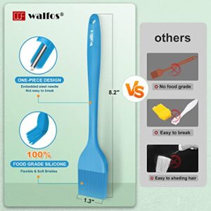 Walfos Silicone Pastry Brush, Heat Resistant Basting Brush Set, Perfect for Baking,BBQ Grill,Kitchen Cooking,Strong Steel Core and One-Pieces Design,BPA Free and Dishwasher Safe (5 Pcs)