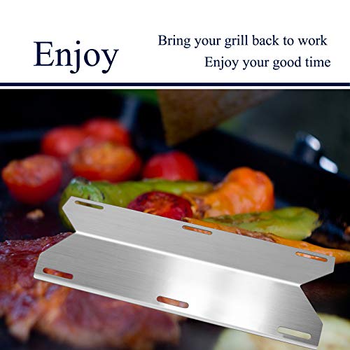 Folocy BBQ Gas Grill Replacement Parts, Stainless Steel Heat Plate Shield Heat Tent Burner Cover Kit for Jenn-Air 720-0062, Members Mark 720-0586A, Nexgrill 720-0063, Costco Kirland, 17 3/4" X 6 3/8"