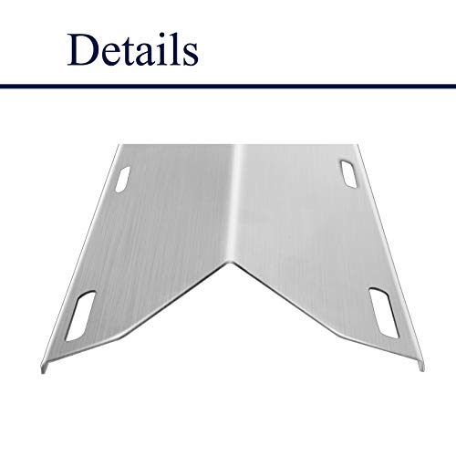 Folocy BBQ Gas Grill Replacement Parts, Stainless Steel Heat Plate Shield Heat Tent Burner Cover Kit for Jenn-Air 720-0062, Members Mark 720-0586A, Nexgrill 720-0063, Costco Kirland, 17 3/4" X 6 3/8"