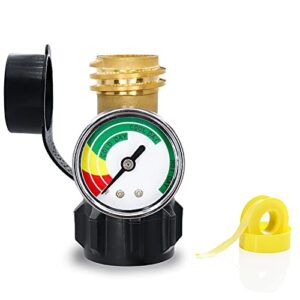 kalageen propane gauge for propane tank, upgraded propane tank gauge level indicator leak detector with type 1 connection for 5-40lb propane tank.