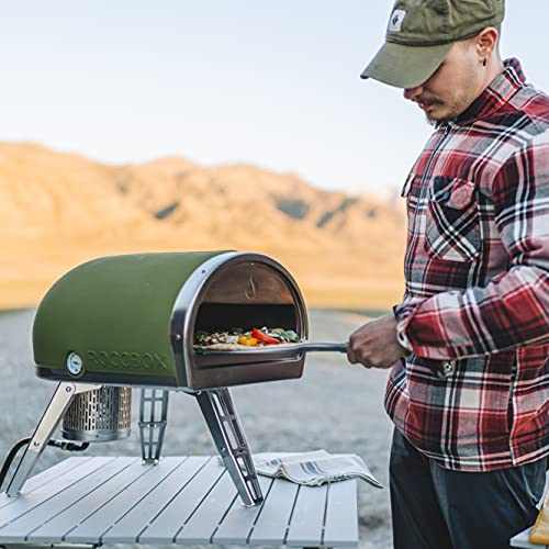 ROCCBOX Pizza Oven by Gozney | Portable Outdoor Oven | Gas Fired, Fire & Stone Outdoor Pizza Oven - New Olive Green