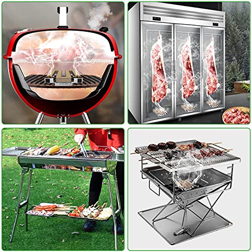 Cold Smoke Generator, GARLLEN Stainless Steel Cold Smoker, BBQ Grill Cold Smoke Box with Brush and Hooks, Smoke Generator Cold Smoking for Garden Camping Cooking