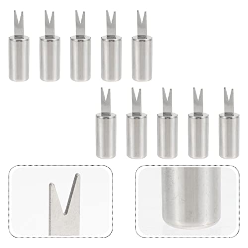 Hemoton 10Pcs Corn Cob Holders Stainless Steel Corn on The Cob Skewers Fruit Food Forks Corn Forks Prong for Outdoor BBQ Cooking Kitchen Tool Silver