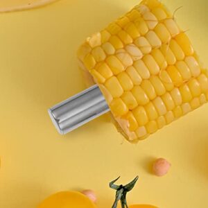 Hemoton 10Pcs Corn Cob Holders Stainless Steel Corn on The Cob Skewers Fruit Food Forks Corn Forks Prong for Outdoor BBQ Cooking Kitchen Tool Silver