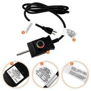 Adjustable Analog Control Power Cord, Thermostat Part Replacement for Masterbuilt Electric Smoker, Turkey Fryers, Grill Heating Elements