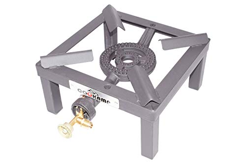 COOKAMP Single Burner Angle Iron Camp Portable Stove with CSA Listed Regulator and 4ft Hose [SA1200]