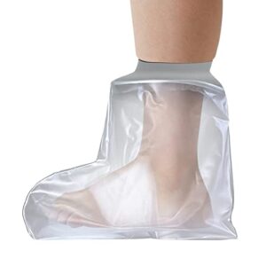 divvsck foot & ankle cast cover for shower,waterproof shower protector for adult,watertight cast bag covers- perfect fit for foot ankle and no mark on skin(size:l)