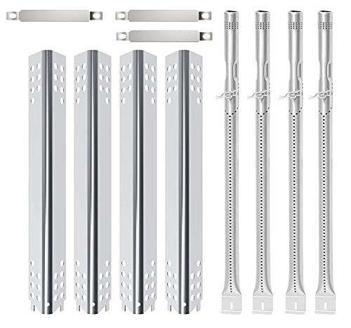 Grill Burners Replacement Parts for Charbroil 463347017 463361017 463277017 463673017 463376217 463342119 463376018P2 , Heat Plate Tend Shields, Crossover Tubes for Charbroil Performance 4 Burner