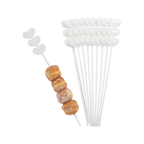 Plastic Heart Skewers - 25 skewers - for fruit kabobs, garnishes and events