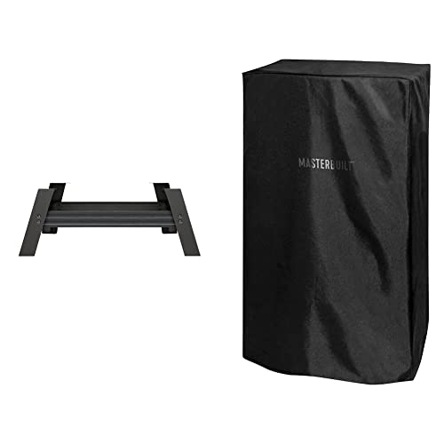 Masterbuilt MB20101114 Universal Leg Extension Kit, Black & MB20080210 Electric Smoker Cover, 40 inch, Black