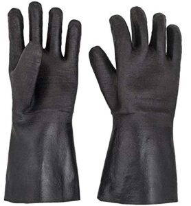 g & f products 8119-13inch cooking gloves food safe no bpa insulated waterproof, oil proof heat resistant bbq, smoker, grill, and outdoor neoprene material, 13 inch long, black