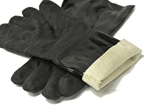 G & F Products 8119-13Inch Cooking Gloves Food Safe No BPA Insulated Waterproof, Oil Proof Heat Resistant BBQ, Smoker, Grill, and Outdoor Neoprene Material, 13 Inch Long, Black