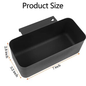 GSYCLZFX Grease Cup/Drip Catcher Pan for Blackstone 28" 36" Professional Flat Top Griddle Liquid Holder, Black Metal Tray with 10 Pack Drip Pan Liners, 2 Stainless Steel Clips