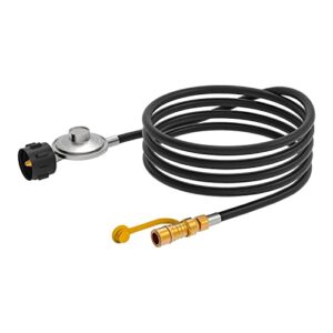 bbq777 12FT Propane Regulator Hose QCC1 Connection with 3/8" Quick Disconnect & Connect for Mr. Heater Big Buddy